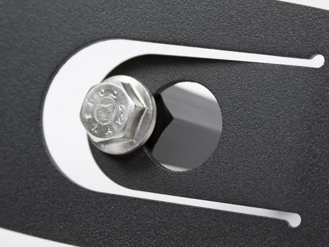 Close up of The Platypus License Plate Mount for 2022-2023 Audi e-tron S -