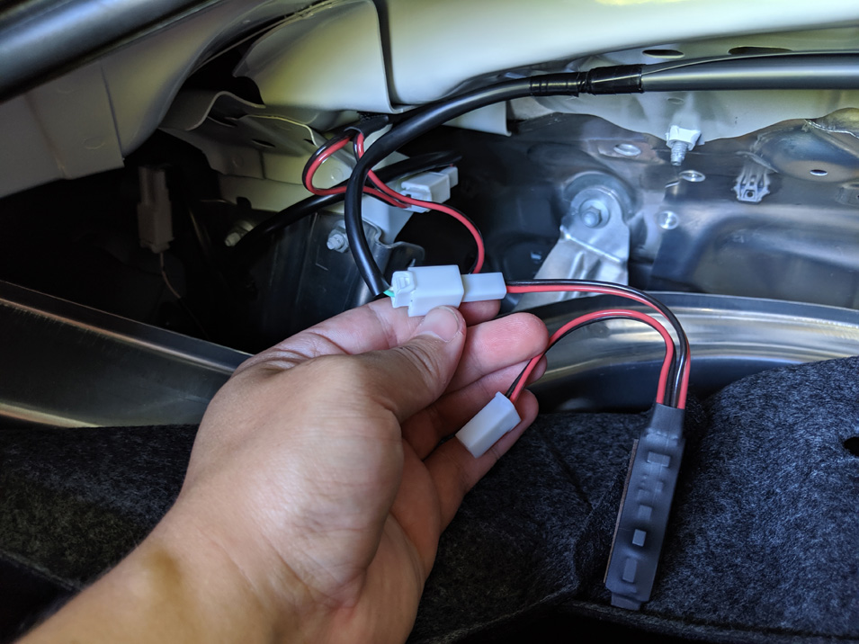Plug the flasher device into the 3rd brake light harness