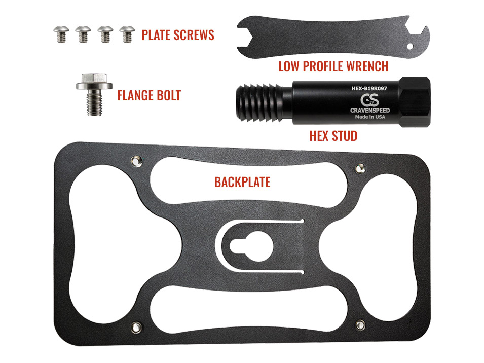 The parts included with the CravenSpeed Platypus for the Mk7 Golf