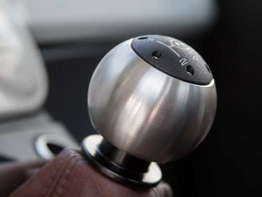 The CravenSpeed stainless steel shift knob for the Fiat 500