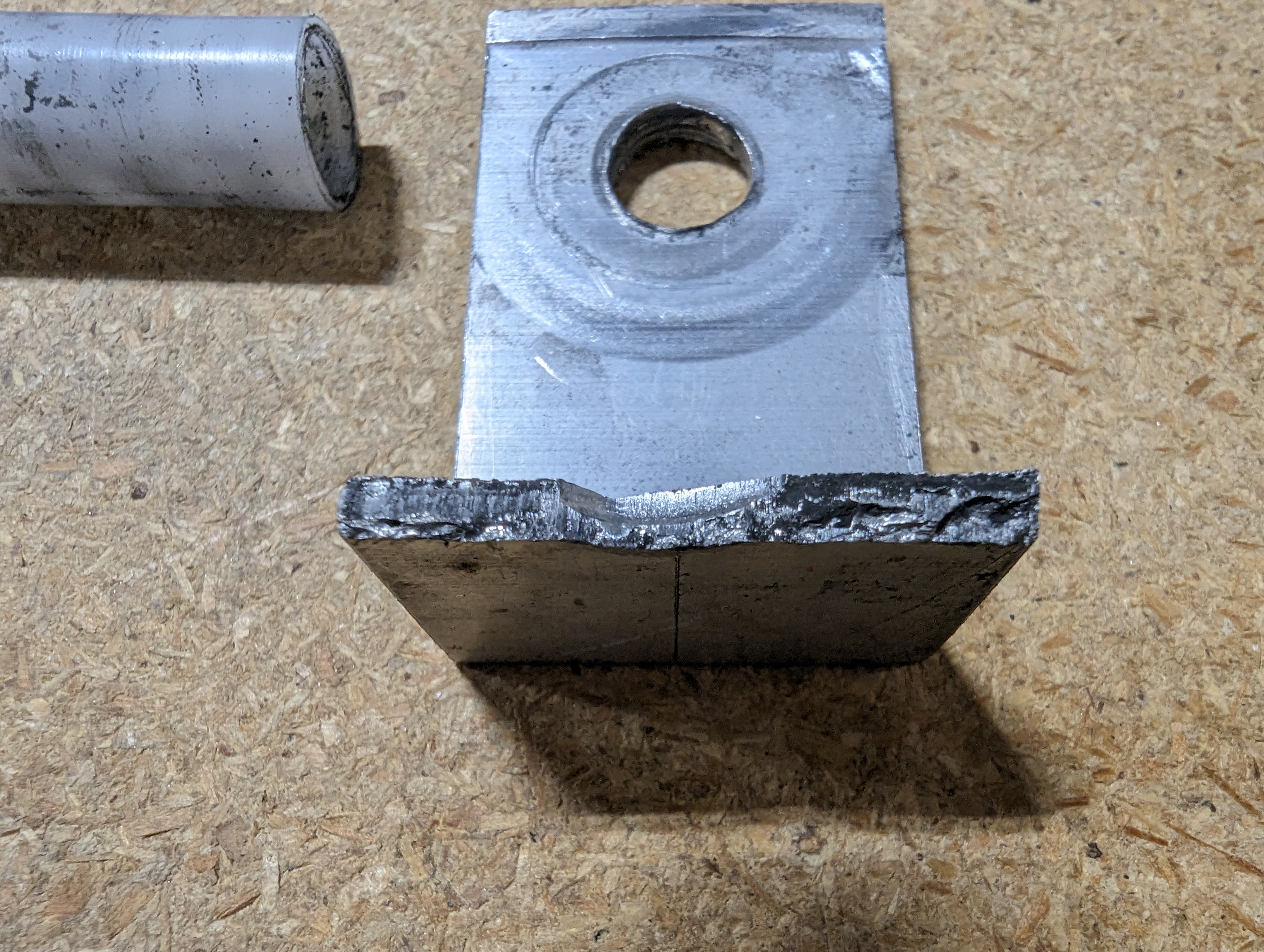 one of the fracture points in the bracket
