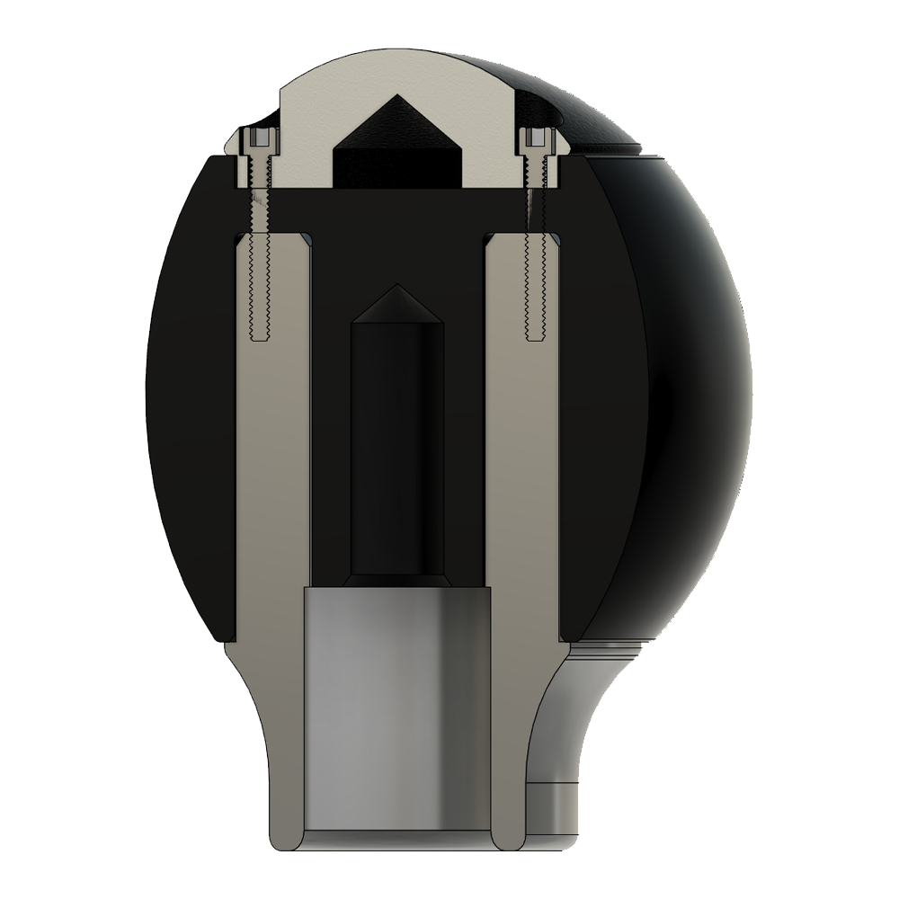 An illustration of the components that make up the CravenSpeed shift knob for the Subaru Forester