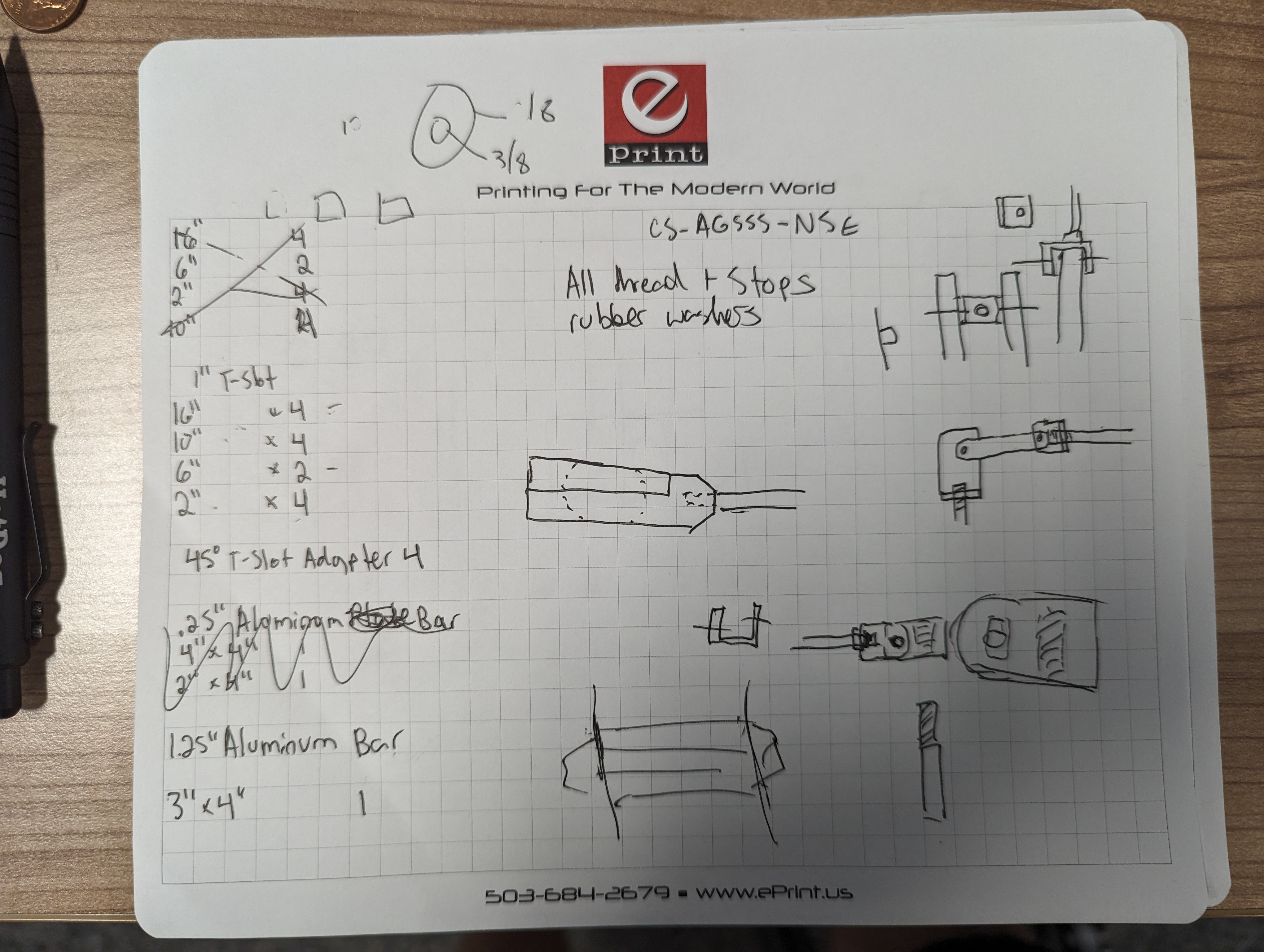 Preliminary brainstorming sketches for the design of the shifter machine